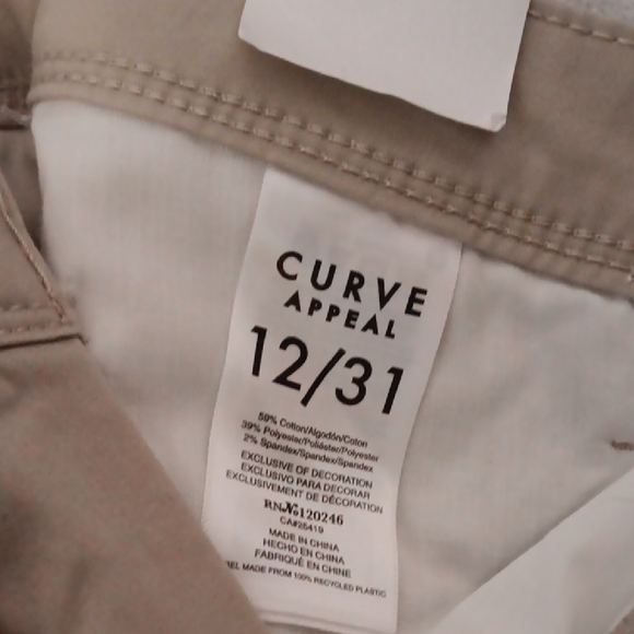 Curve Women's Tan Chinos - Picture 3 of 5